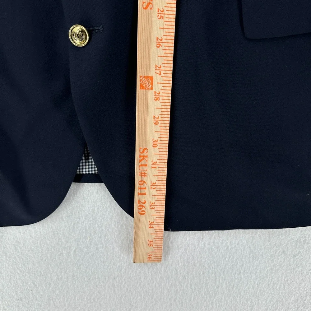 Stafford Blazer‎ Mens 50R Blue Gold Button Pockets Suit Jacket Sport Coat READ